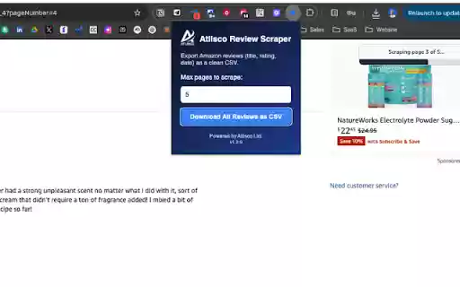 Atlisco Review Downloader  from Chrome web store to be run with OffiDocs Chromium online