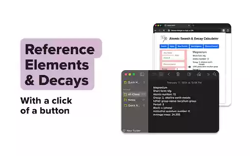 Atomic Search  Decay Calculator  from Chrome web store to be run with OffiDocs Chromium online