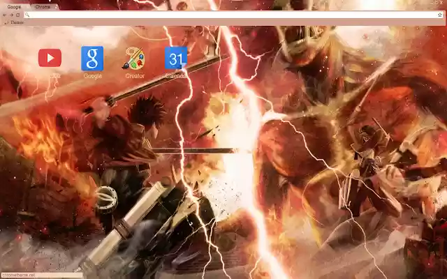 Attack on Titans Fighting theme 1280x720  from Chrome web store to be run with OffiDocs Chromium online