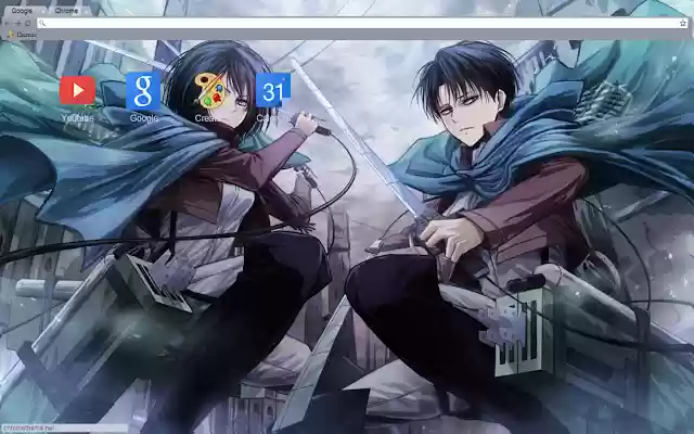Attack on Titans theme 1366x768  from Chrome web store to be run with OffiDocs Chromium online