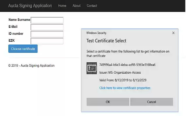 Aucta Signing Extension  from Chrome web store to be run with OffiDocs Chromium online
