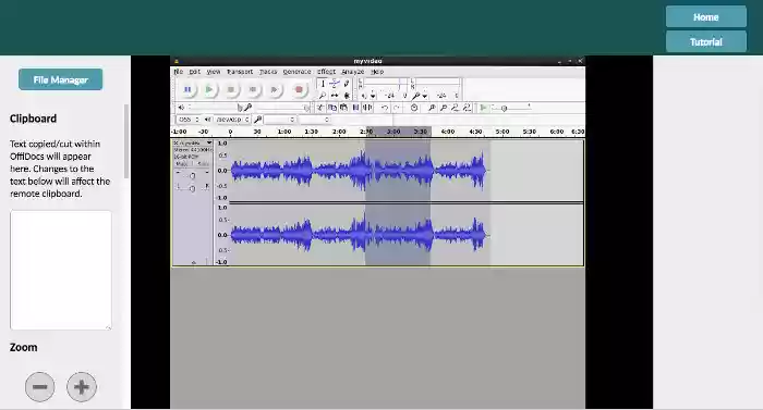 Audacity audio-editor online