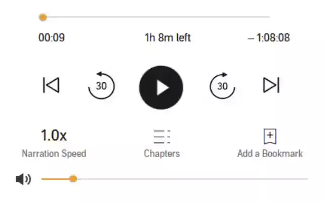 Audible Audio Control  from Chrome web store to be run with OffiDocs Chromium online