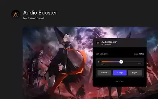 Audio Booster for Crunchyroll  from Chrome web store to be run with OffiDocs Chromium online