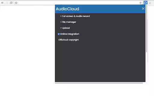 AudioCloud audio editor to record, cut, paste, trim parts of audios  from Chrome web store to be run with OffiDocs Chromium online