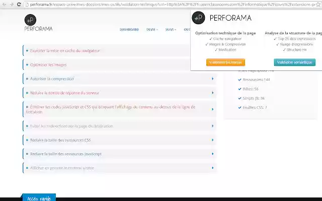 Audit SEO instantané Perforama.fr  from Chrome web store to be run with OffiDocs Chromium online