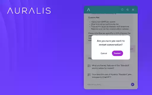 Auralis AI Support from Chrome web store to be run with OffiDocs Chromium online Auralis AI Support from Chrome web store to be run with OffiDocs Chromium online