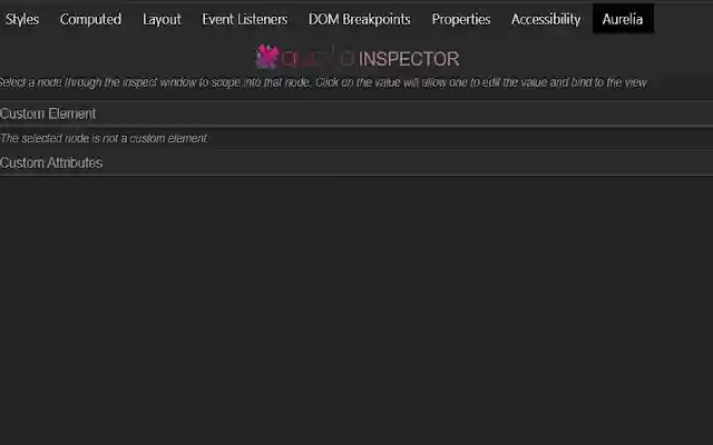 Aurelia 2 Inspector  from Chrome web store to be run with OffiDocs Chromium online
