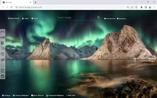 Aurora Wallpaper  from Chrome web store to be run with OffiDocs Chromium online