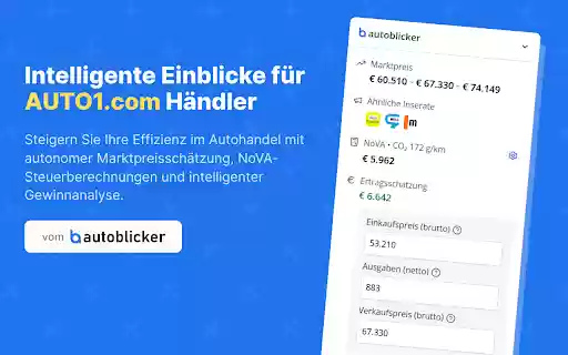 Autoblicker AUTO1.com Live Analyse  from Chrome web store to be run with OffiDocs Chromium online