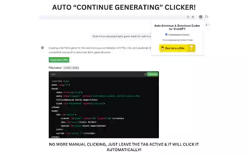 Auto Continue Download Codes for ChatGPT from Chrome web store to be run with OffiDocs Chromium online Auto Continue Download Codes for ChatGPT from Chrome web store to be run with OffiDocs Chromium online