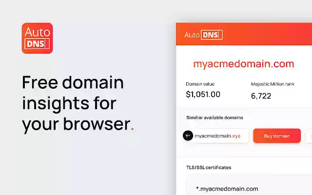 AutoDNS | Domain Check SEO Data from Chrome web store to be run with OffiDocs Chromium online AutoDNS | Domain Check SEO Data from Chrome web store to be run with OffiDocs Chromium online