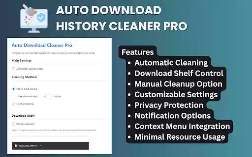 Auto Download History Cleaner Pro from Chrome web store to be run with OffiDocs Chromium online Auto Download History Cleaner Pro from Chrome web store to be run with OffiDocs Chromium online