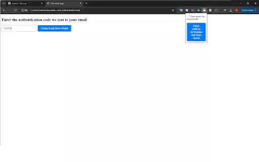 Auto Email Code Filler – 2FA  Login Link Helper  from Chrome web store to be run with OffiDocs Chromium online