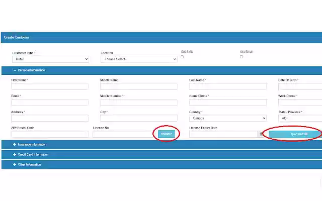 Autofill Customer  from Chrome web store to be run with OffiDocs Chromium online