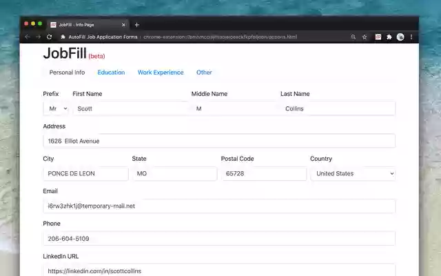 AutoFill Job Application Forms from Chrome web store to be run with OffiDocs Chromium online AutoFill Job Application Forms from Chrome web store to be run with OffiDocs Chromium online