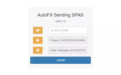 AutoFill Sending SPAS  from Chrome web store to be run with OffiDocs Chromium online