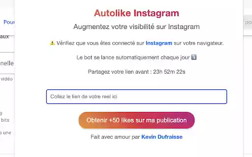Autolike instagram  from Chrome web store to be run with OffiDocs Chromium online