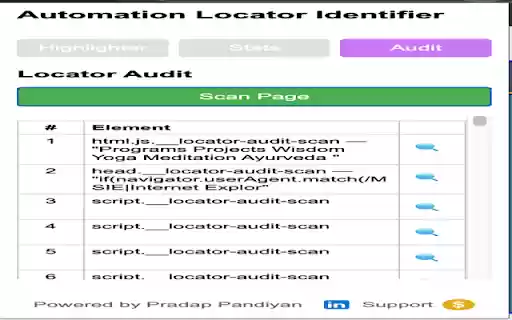 Automation Locator Identifier  from Chrome web store to be run with OffiDocs Chromium online