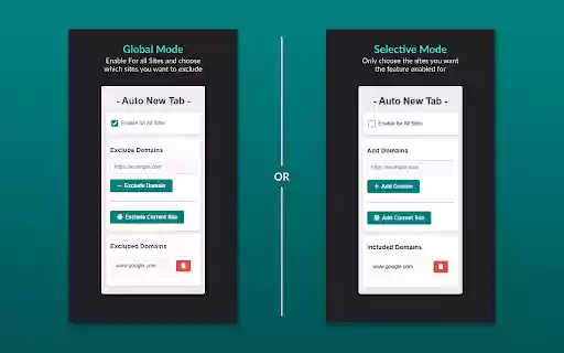 Auto New Tab  from Chrome web store to be run with OffiDocs Chromium online