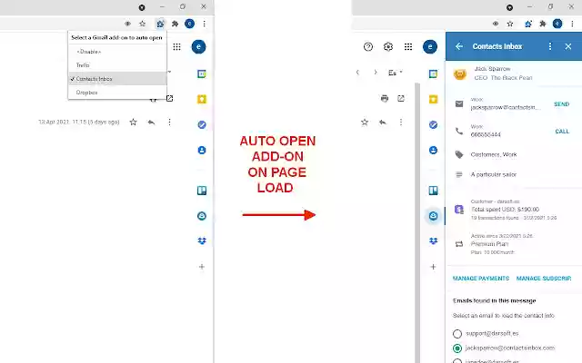 Auto Open Add on  from Chrome web store to be run with OffiDocs Chromium online