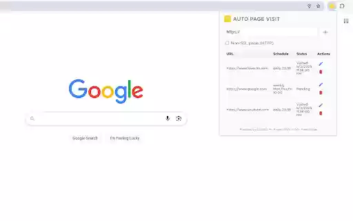 Auto Page Visit  from Chrome web store to be run with OffiDocs Chromium online