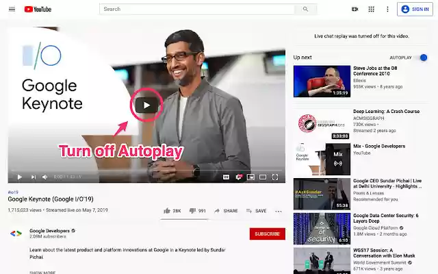 Autoplay Stopper for YouTube from Chrome web store to be run with OffiDocs Chromium online Autoplay Stopper for YouTube from Chrome web store to be run with OffiDocs Chromium online