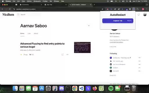AutoRedact  from Chrome web store to be run with OffiDocs Chromium online