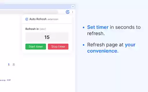 Auto Refresh Extension  from Chrome web store to be run with OffiDocs Chromium online