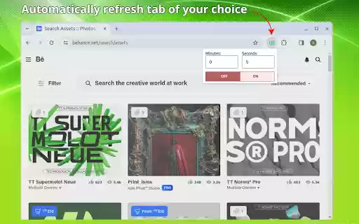 Auto Refresh for Chrome™  from Chrome web store to be run with OffiDocs Chromium online