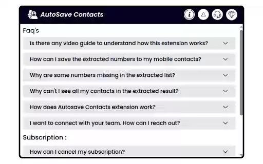 Autosave Contacts Bulk Whatsapp Contacts Saver  Extractor  from Chrome web store to be run with OffiDocs Chromium online