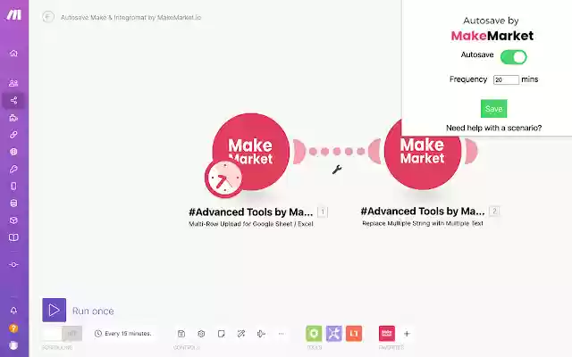 Autosave Make Integromat by MakeMarket.io from Chrome web store to be run with OffiDocs Chromium online Autosave Make Integromat by MakeMarket.io from Chrome web store to be run with OffiDocs Chromium online