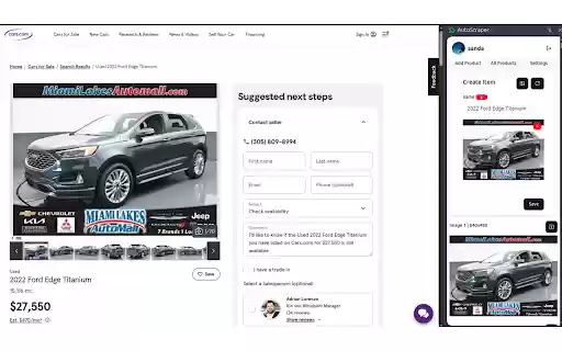 AutoScraper  from Chrome web store to be run with OffiDocs Chromium online