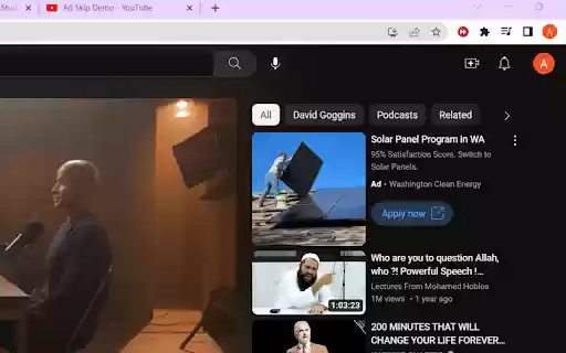 Autoskip for YouTube 2.0  from Chrome web store to be run with OffiDocs Chromium online