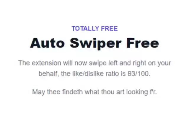 Auto Swiper Free from Chrome web store to be run with OffiDocs Chromium online Auto Swiper Free from Chrome web store to be run with OffiDocs Chromium online