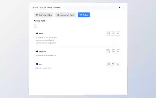 Auto Tab Groups SidePanel  from Chrome web store to be run with OffiDocs Chromium online