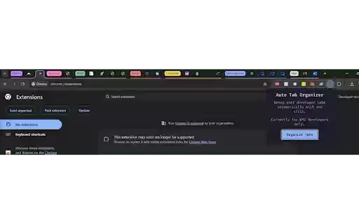 Chrome web mağazasından Geliştiriciler için Otomatik Sekme Düzenleyici, OffiDocs Chromium çevrimiçi ile çalıştırılacak