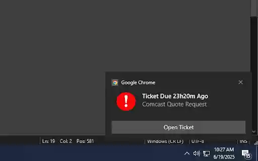 Autotask Alerts  from Chrome web store to be run with OffiDocs Chromium online