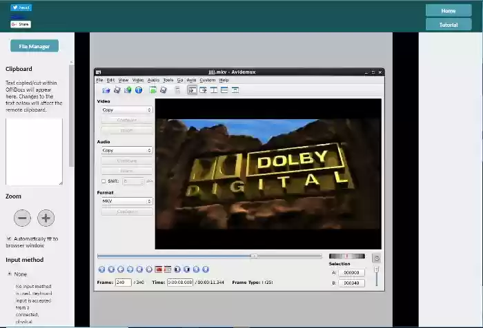 Avidemux editor de video en línea y converttidor de video en línea