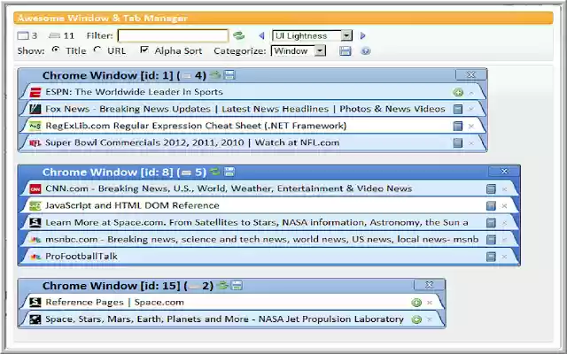 Awesome Window Tab Manager from Chrome web store to be run with OffiDocs Chromium online Awesome Window Tab Manager from Chrome web store to be run with OffiDocs Chromium online