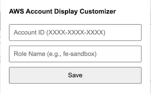 AWS Account Display Customizer  from Chrome web store to be run with OffiDocs Chromium online