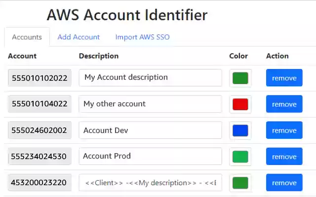 AWS Account Identifier from Chrome web store to be run with OffiDocs Chromium online AWS Account Identifier from Chrome web store to be run with OffiDocs Chromium online