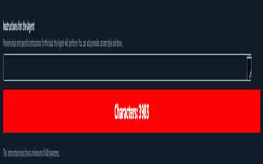 AWS Bedrock Agent Instruction Character Counter  from Chrome web store to be run with OffiDocs Chromium online