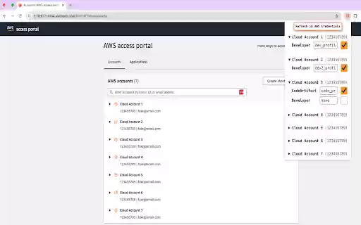 AWS Identity Center Credential Manager  from Chrome web store to be run with OffiDocs Chromium online