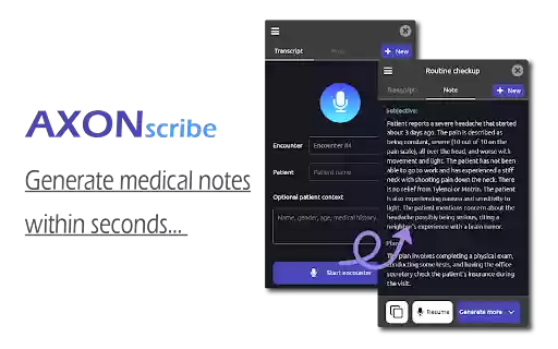 AXONscribe  from Chrome web store to be run with OffiDocs Chromium online