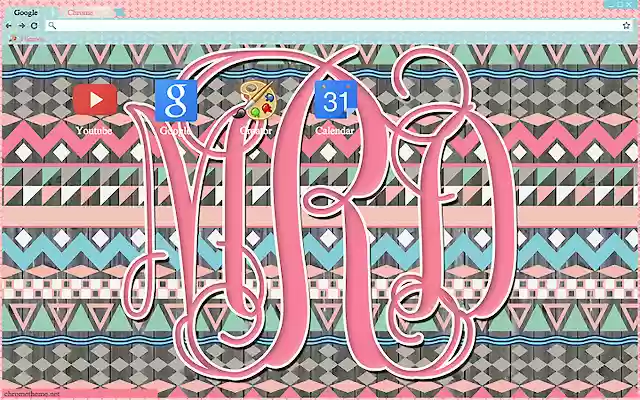 Aztec Tribal Chevron Monogram (mRd)  from Chrome web store to be run with OffiDocs Chromium online