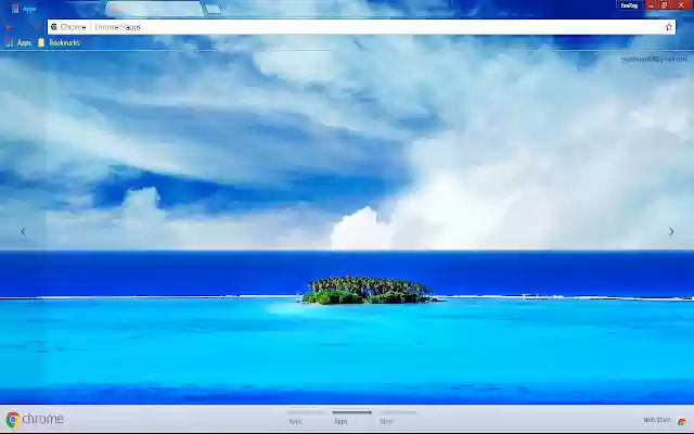 Azure Blue Cloud Horizon Island Sea  from Chrome web store to be run with OffiDocs Chromium online