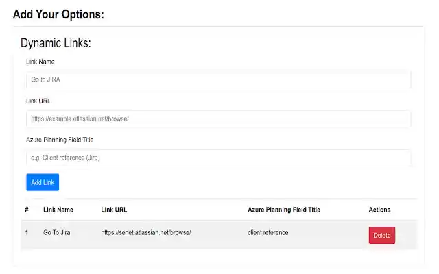 Azure DevOps Linkable  from Chrome web store to be run with OffiDocs Chromium online