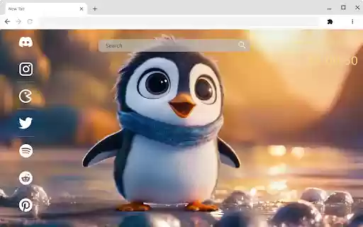 Baby Penguin A Cute Companion for Your Browser!  from Chrome web store to be run with OffiDocs Chromium online