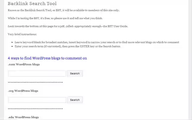 Backlink Search Tool from Chrome web store to be run with OffiDocs Chromium online Backlink Search Tool from Chrome web store to be run with OffiDocs Chromium online